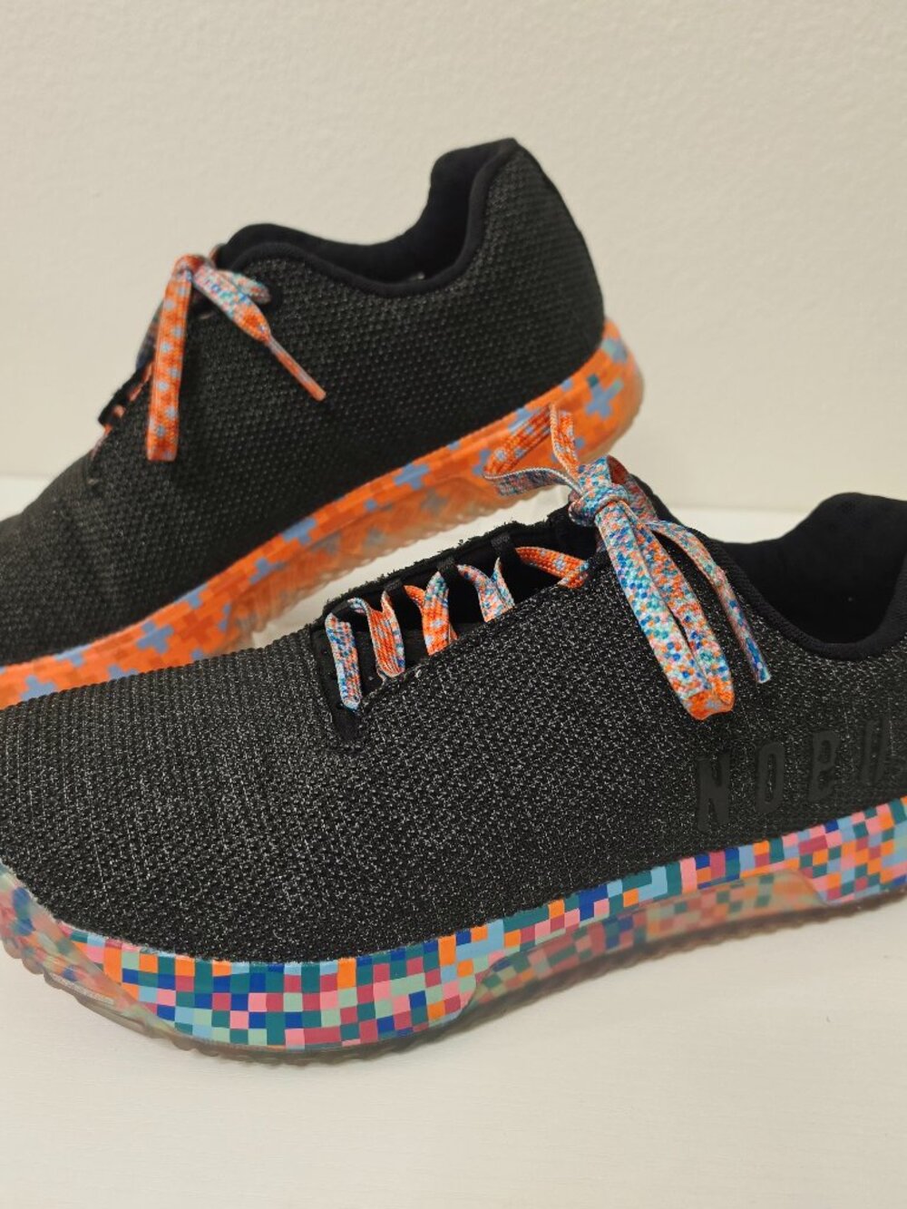 NOBULL Outwork Trainer Unisex Mens 10.5 / Womens 12 Heather Black Pixel EUC